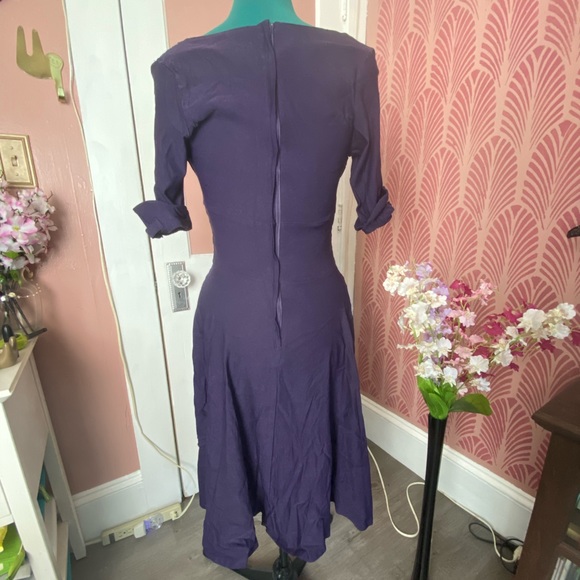 Unique Vintage Purple Delores Dress - Picture 3 of 10
